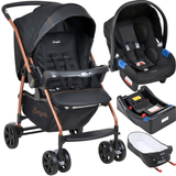 Carrinho Com Bebe Conforto Base Ninho Burigotto Rio K Cobre