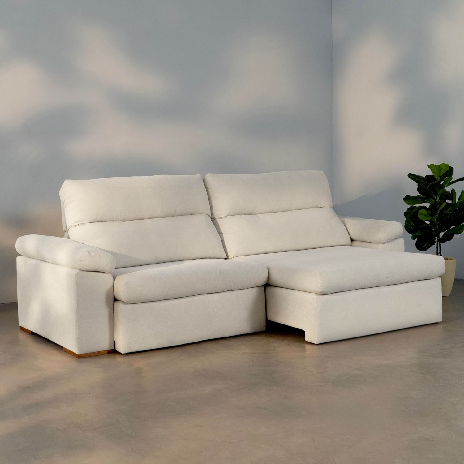 Sofá Retrátil E Reclinável 290cm Botero Cabecasa Madeiraoriginals Off White