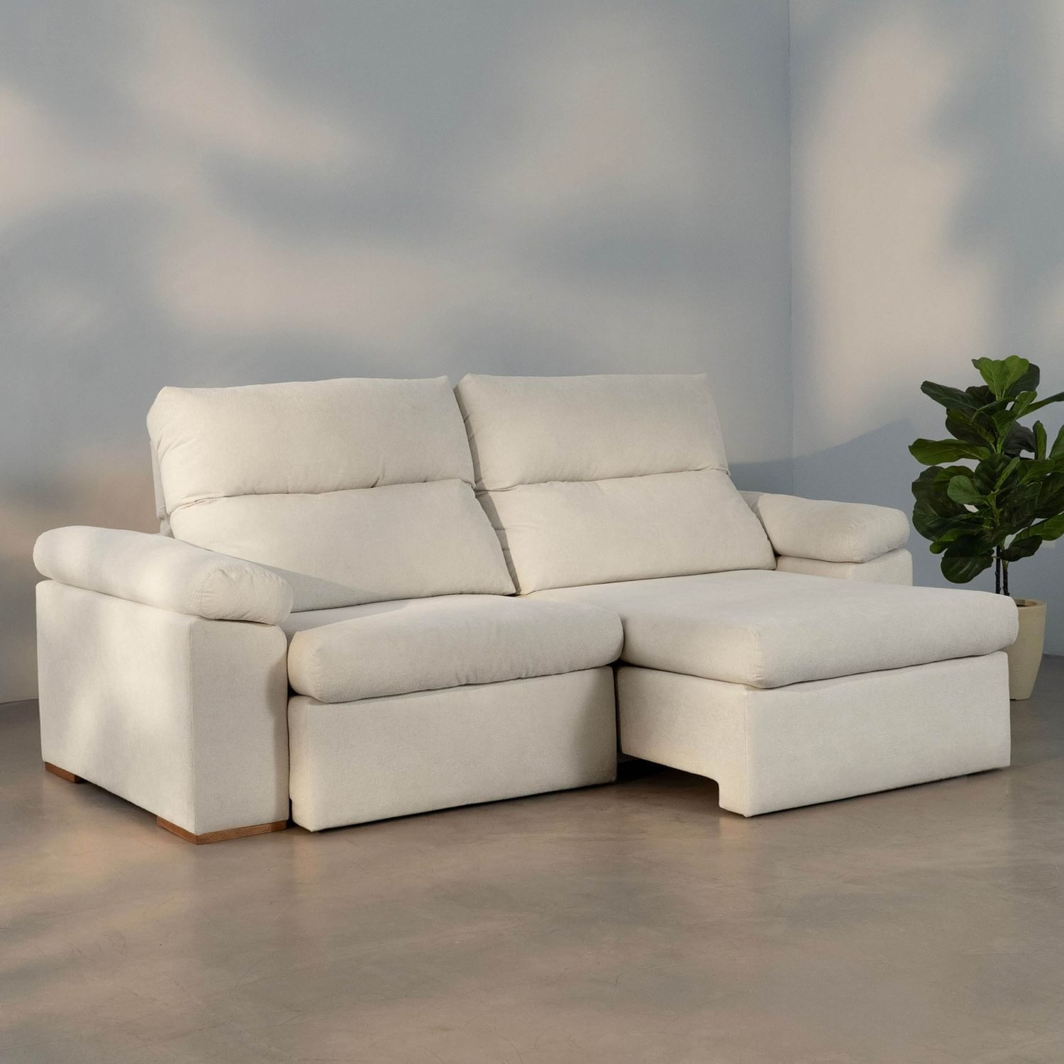 Sofá Retrátil E Reclinável 230cm Botero Cabecasa Madeiraoriginals Off White