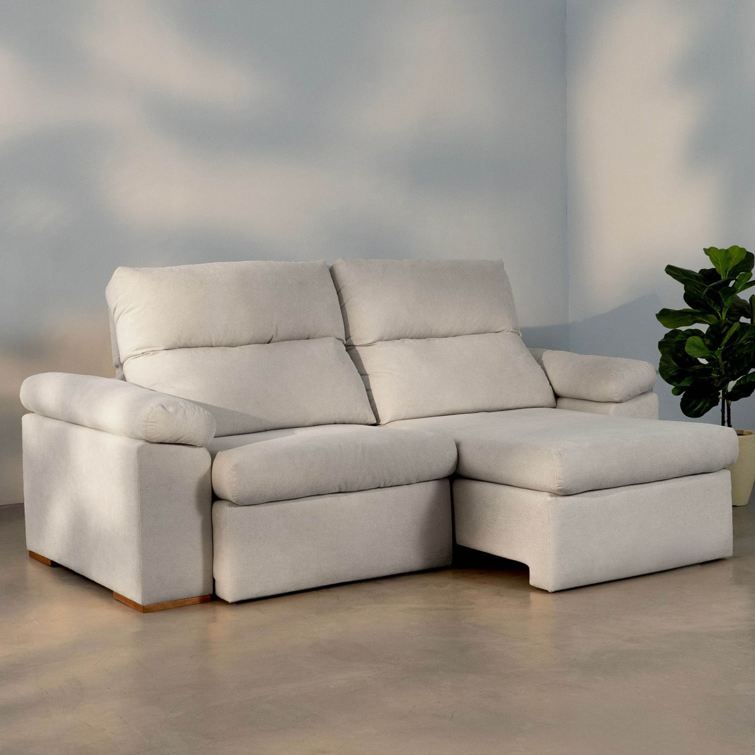Sofá Retrátil E Reclinável 210cm Botero Cabecasa Madeiraoriginals Off White