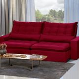 Sofá 4 Lugares Modular Ceará 230cm Retrátil E Reclinável Vermelho