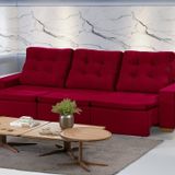Sofá Manaus Modular 6 Lugares 305cm Mt Retrátil E Reclinável Vermelho