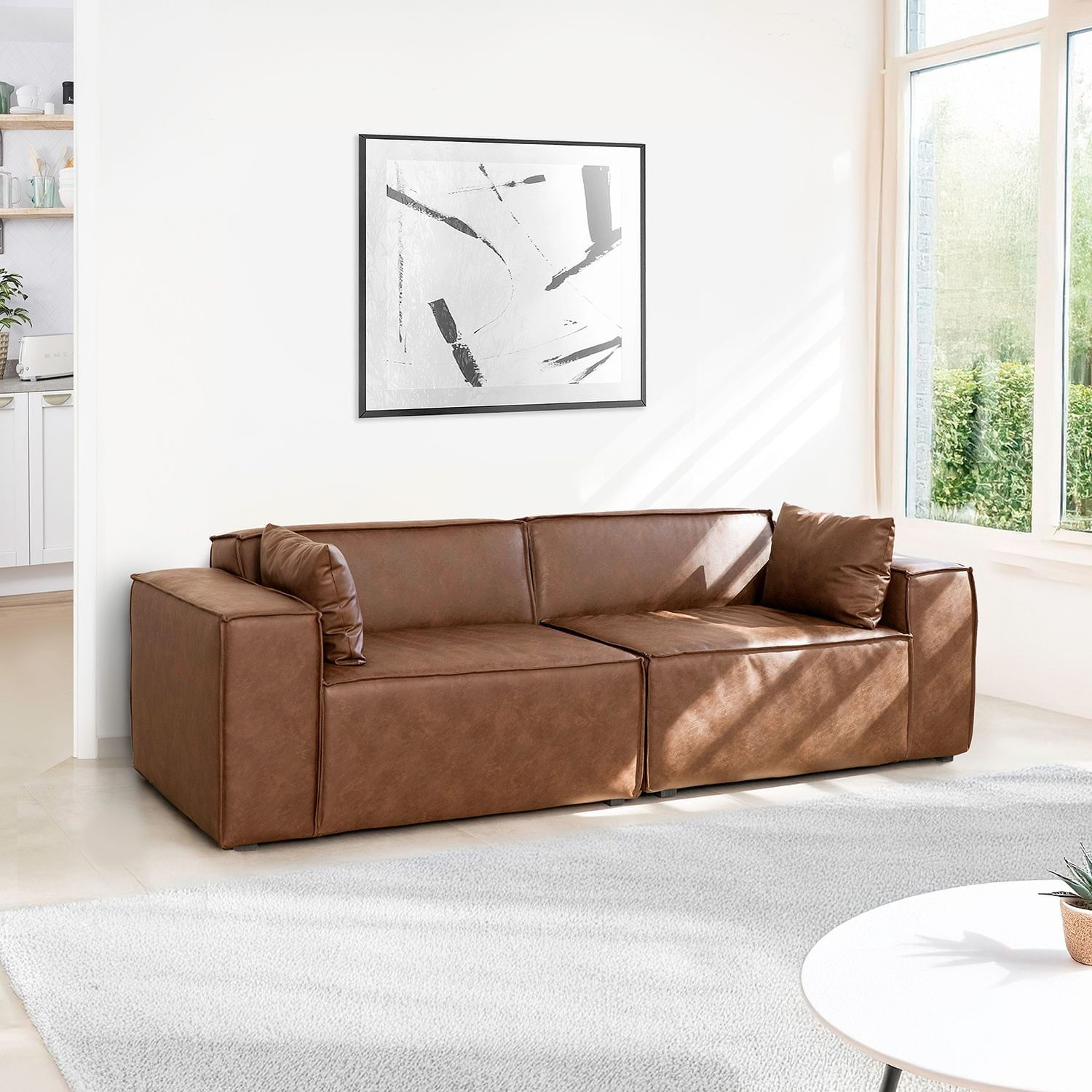 Sofá 2 Lugares 260cm Baobá Cabecasa Madeiraoriginals Coffee