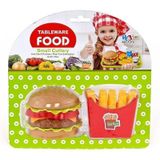 Comidinha Infantil Lanche Hambúrguer Batatas Fritas - Verde
