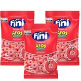 Kit 3 Un Balas Gelatina Fini Aros Azedinhos De Morango 500g
