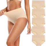 Calcinha Pós-parto Feminina De Algodão De Cintura Alta Nude Xxl