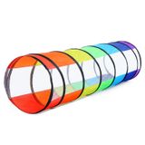 Play Tunnel Tent Moncoland Kids Para Crianças Pequenas Rainbow Mesh