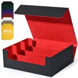 Caixa De Armazenamento De Cartões Uaono Para Cartas Colecionáveis 1800+ Pu Leather