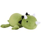 Pelúcia De Dinossauro Ponderada Sqeqe Verde 35 Cm Para Crianças E Adultos