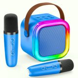 Máquina De Karaokê Iroo Top Mini Para Crianças Com 2 Microfones Sem Fio