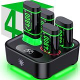 Carregador Com Bateria Recarregável De 4x4800mwh Para Xbox