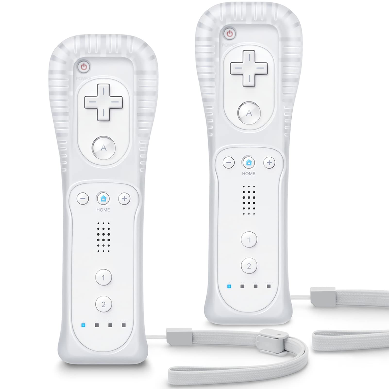 Pacote De 2 Controles Remotos Wii Tianhoo Com Capa De Silicone Branca