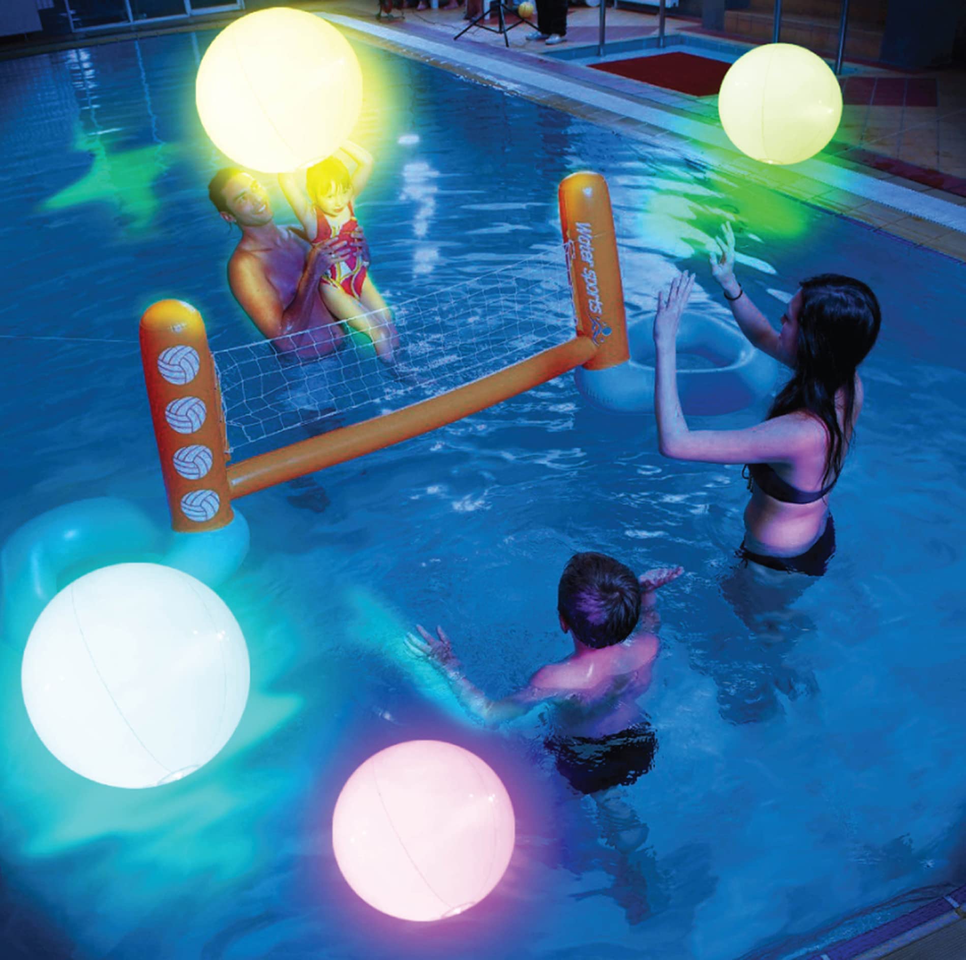 Brinquedos De Piscina Flamdyno Light-up Beach Balls, Pacote Com 4, Para Crianças