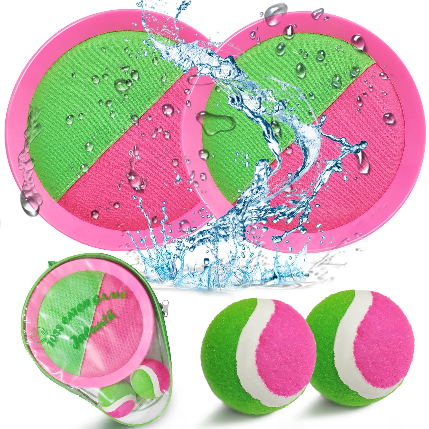Ball Catch Set Game Toss Paddle Jalunth Upgrade Volcro