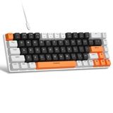 Teclado Mecânico Para Jogos Magegee Mk-box 68 Teclas Preto/branco