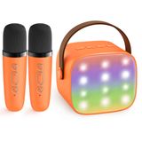 Máquina De Karaokê Yll Mini Alto-falante Bluetooth Portátil Laranja