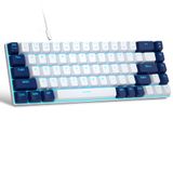 Teclado Mecânico Para Jogos Magegee Mk-box 68 Teclas Branco/azul