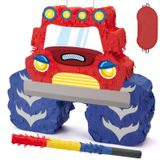 Tema Piñata Wernnsai Truck Monster Truck Com Olhos Vendados E Bastão