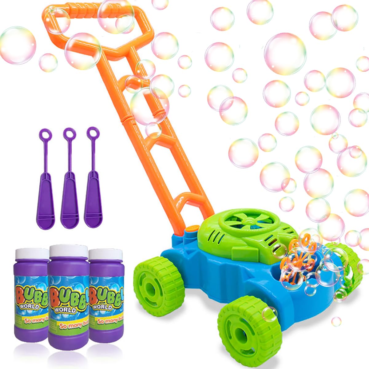 Cortador De Grama Bubble Lydaz Para Crianças De 1 A 3 Anos Com Bubble Maker