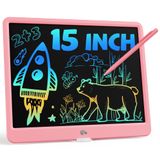 Tablet De Escrita Lcd Bravokids De 15 Polegadas Para Crianças De 3 Anos, Rosa