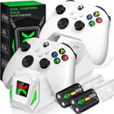 Estação De Carregamento De Controle Com Baterias Recarregáveis De 2x2550mah Para Controlador Xbox One/series X|s