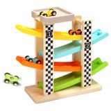 Brinquedos Infantis Top Bright Wooden Race Track Car Ramp Racer