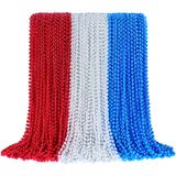 Colares De Miçangas Shaoqinlin 144 Peças Em Vermelho Metálico/prata/azul