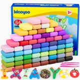 Air Dry Clay Ixiaoyoo, Modelagem De 64 Cores Com Ferramentas Para Crianças A Partir De 3 Anos