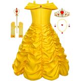 Vestido De Fantasia De Princesa Para Meninas, Cosplay De Halloween, Amarelo
