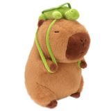 Mochila De Pelúcia Chdblock Capivara Com Tartaruga 33cm