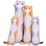 Almofada De Pelúcia Comprida Oeonuas Cute Cat 90 Cm Laranja Para Crianças