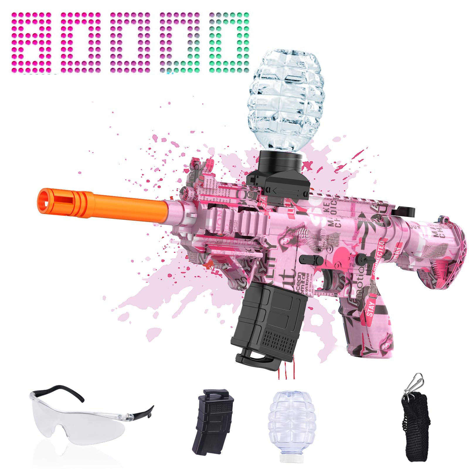 Brinquedo Water Splatter Ball Blaster Elétrico Janniress