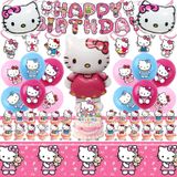 Conjunto De Suprimentos De Festa Kitty, Decorações De Festa De Aniversário Para Meninas