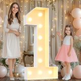 Marquee Number Pooqla 4ft W/light 1º 16º 21º Aniversário