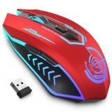 Mouse Para Jogos Sem Fio Uhuru 10000 Dpi Com 6 Botões E Led