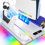 Estação De Resfriamento Heclynis Para Ps5/ps5 Slim Com Carregador De Controlador
