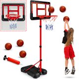 Cesta De Basquete Gmaophy Kids Com Altura Ajustável De 1,1 A 1,9 M Com 3 Bolas