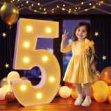 Marquee Numbers Imprsv 3 Pés Light Up Para Festa De Aniversário