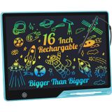 Tablet De Escrita Lcd Kinayue Recarregável Azul De 16 Polegadas