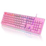 Teclado Para Jogos Risophy Mechanical Rgb 104 Teclas Ultrafino