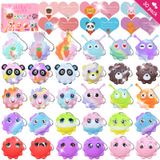Conjunto De Presentes De Dia Dos Namorados Kissfree 30 Cartões Com 30 Fidget Balls