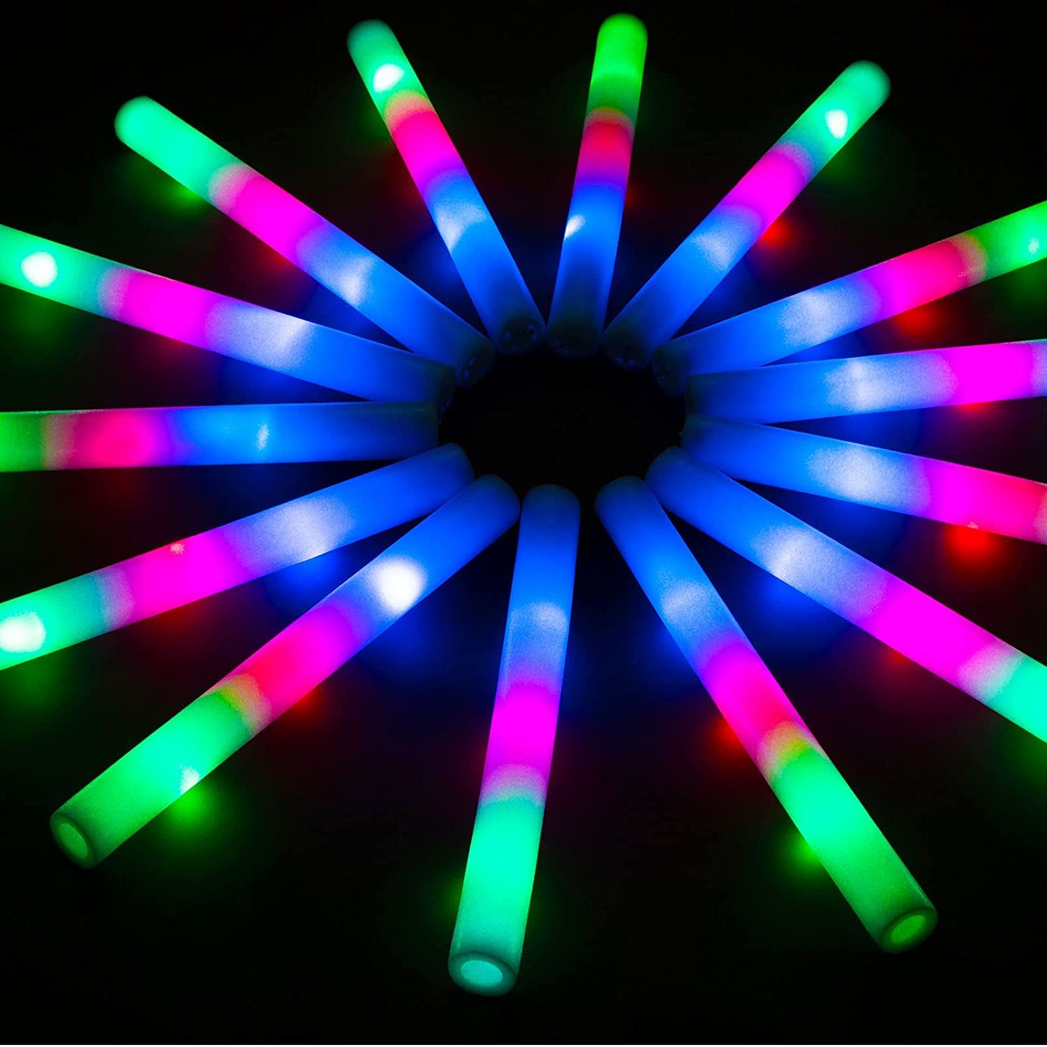 Foam Glow Sticks Shqdd Glow Sticks Bulk 40 Cm 28 Unidades 3 Modos