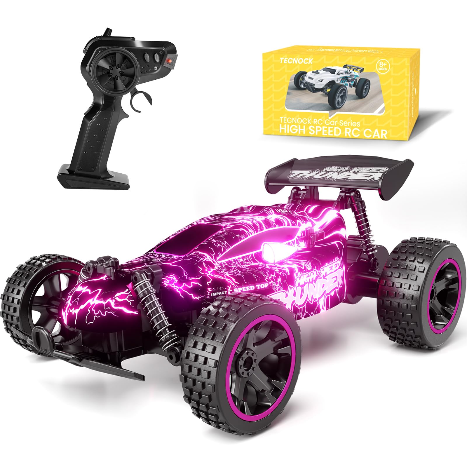 Rc Car Tecnock, Escala 1:18 Com Carregamento Usb-c, 50 Minutos, Play Kids
