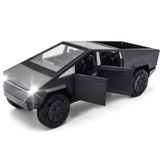 Caminhão De Brinquedo Qetupa Cybertruck Modelo 1/32 Fundido Sob Pressão Com Luzes Cinza