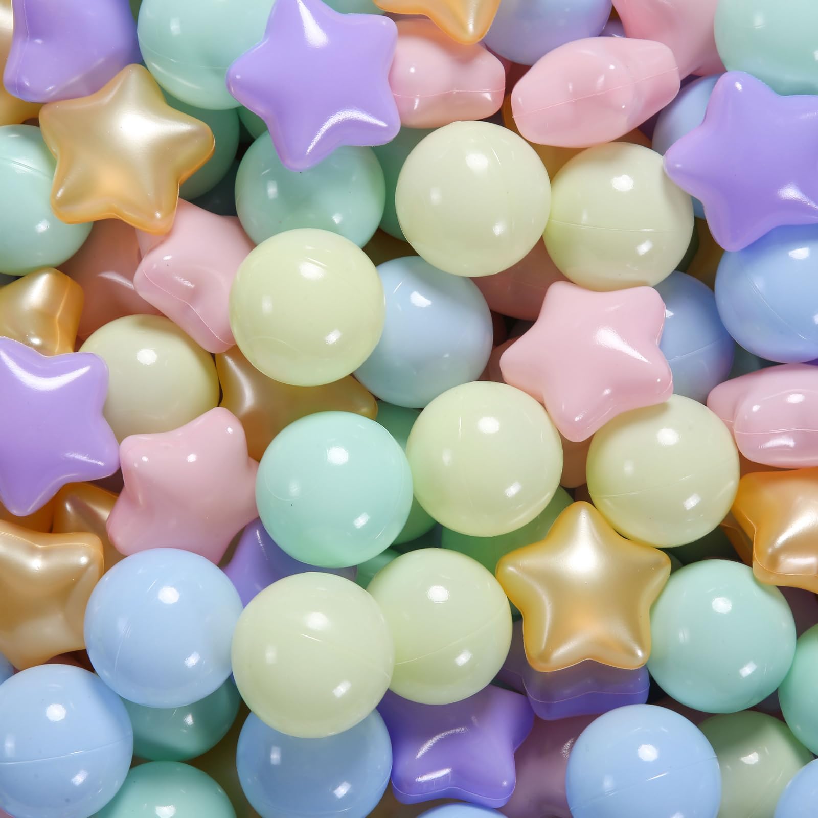 Ball Pit Balls Starbolo Macaron Stars 100 Unidades Para Crianças Pequenas