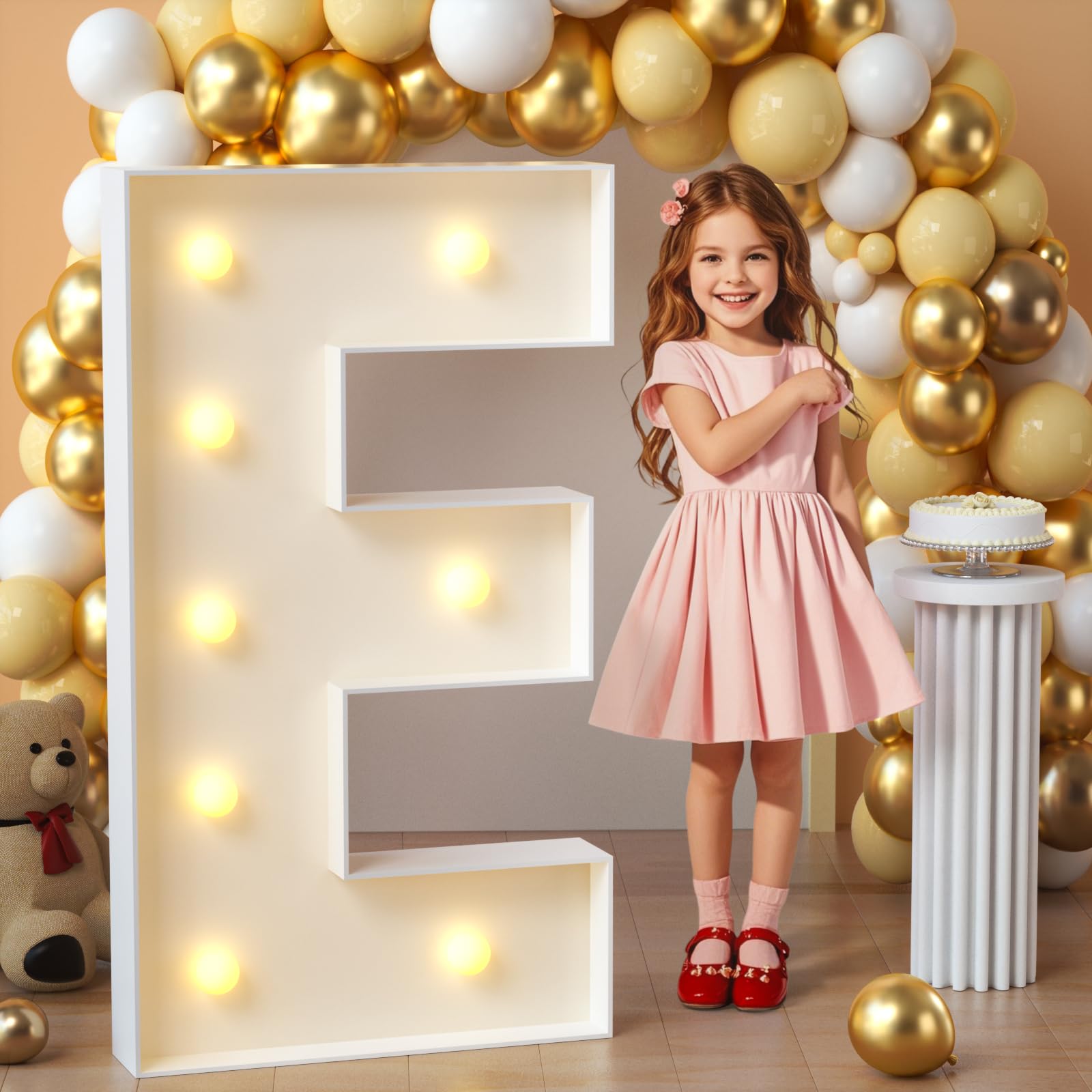 Marquee Light Up Letters Imprsv Mosaic 91 Cm Letra E