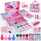 Kit De Maquiagem Gorispi Kids Girl 66 Unidades Laváveis De 3 A 12 Anos