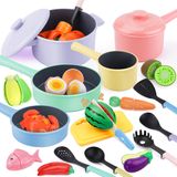 Conjunto De Acessórios De Cozinha Play Gilobaby Com Panelas E Frigideiras Vermelho