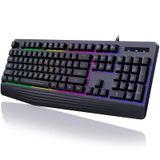 Teclado Para Jogos Yesbeaut 7 Cores Rainbow Led Retroiluminado Com 104 Teclas