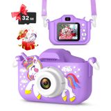 Câmera Desuccus Kids Unicorn Para Meninas De 3 A 12 Anos Com Sd De 32 Gb